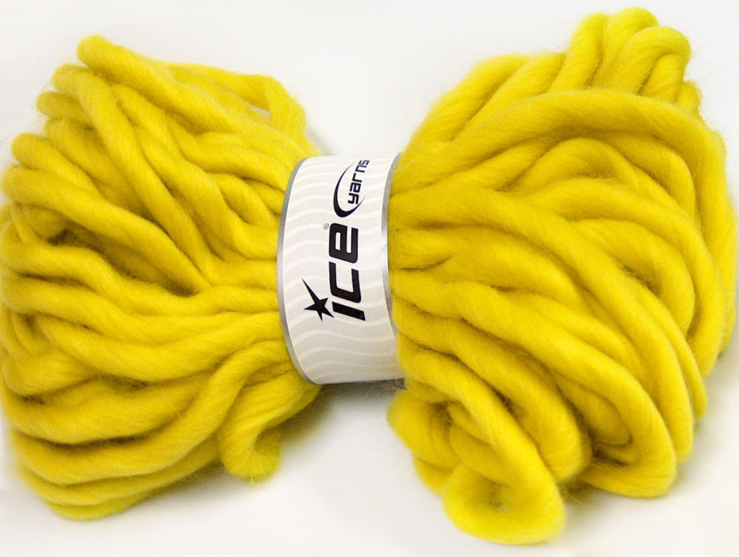 Jumbo Superwash Wool Yellow, Luxury Premium Yarns Ice Yarns Online