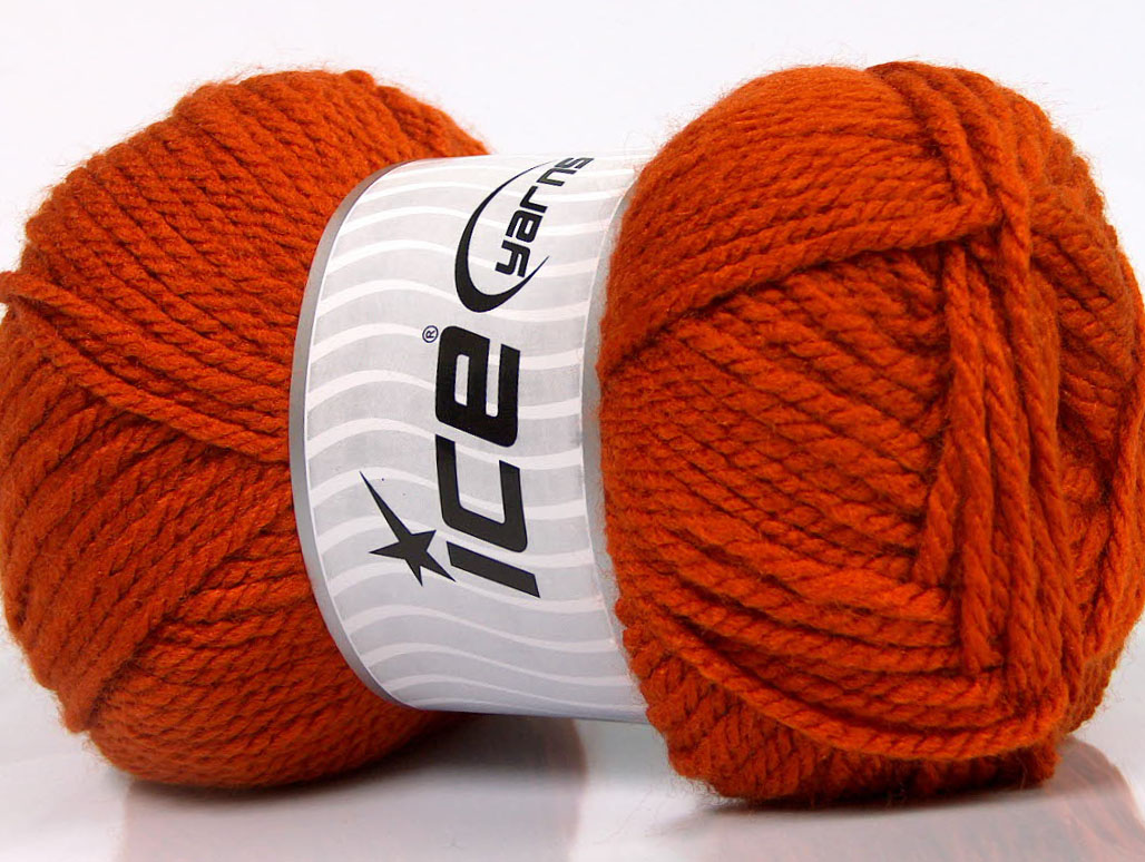 Atlas Dark Orange, Basic Plain Yarns Ice Yarns Online Yarn Store