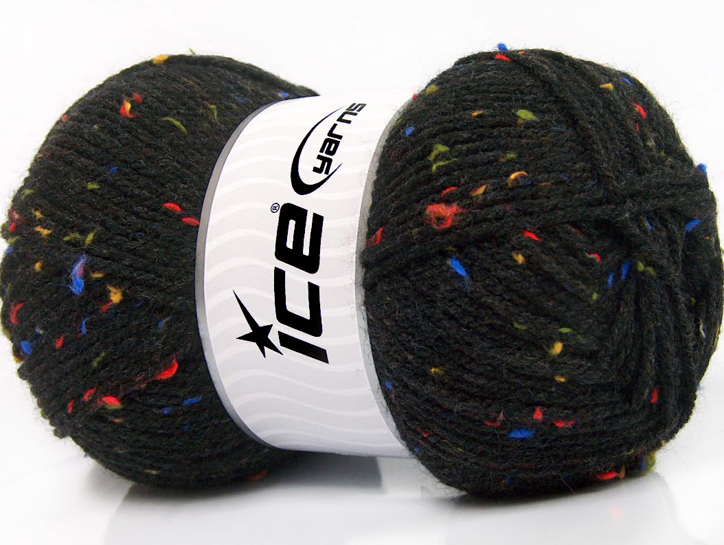 Favorite Tweed Black, Rainbow, Basic Plain Yarns Yarn Paradise