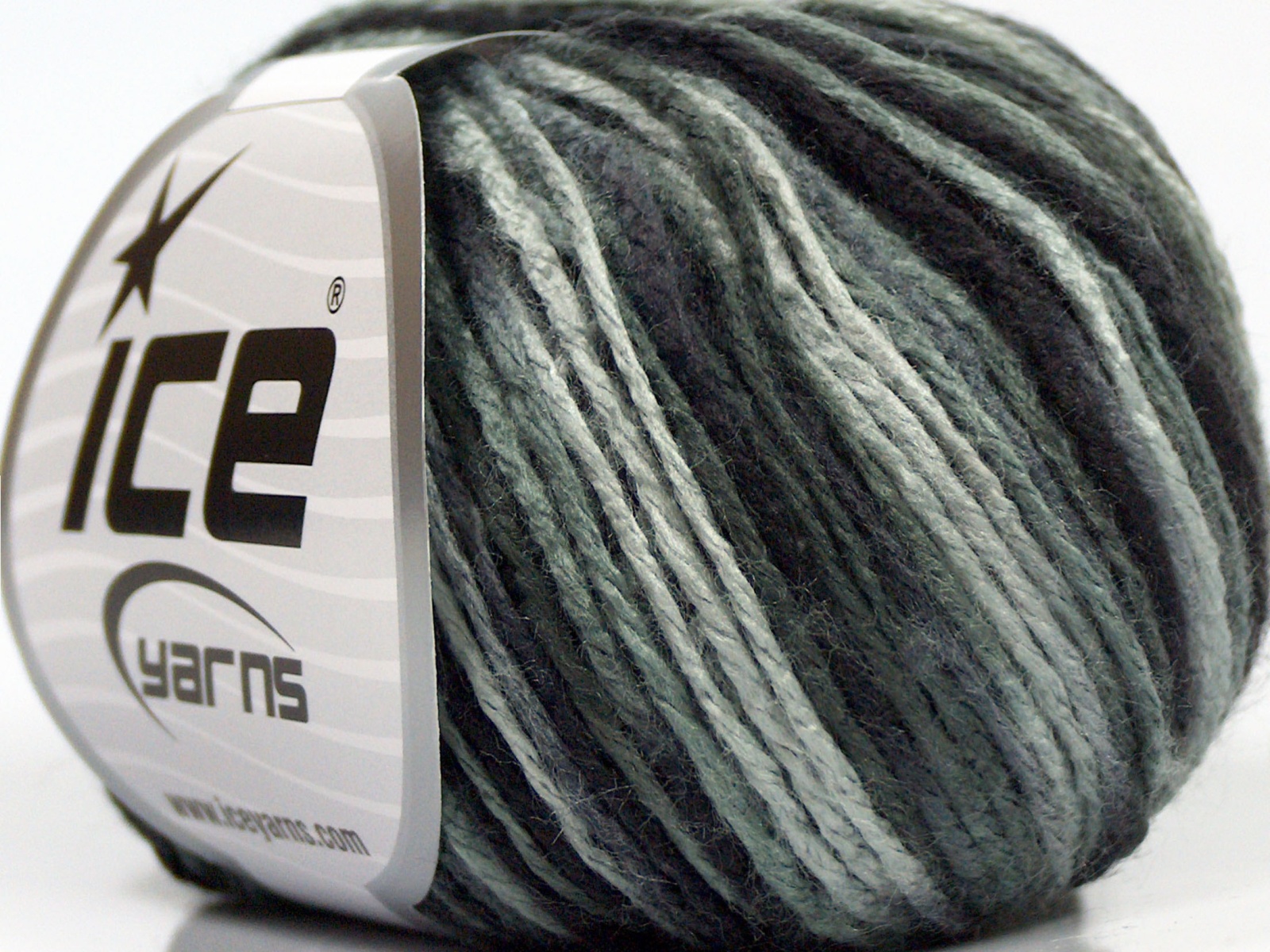 Sale SelfStriping Black, Grey Shades, Closeout Yarns Ice Yarns
