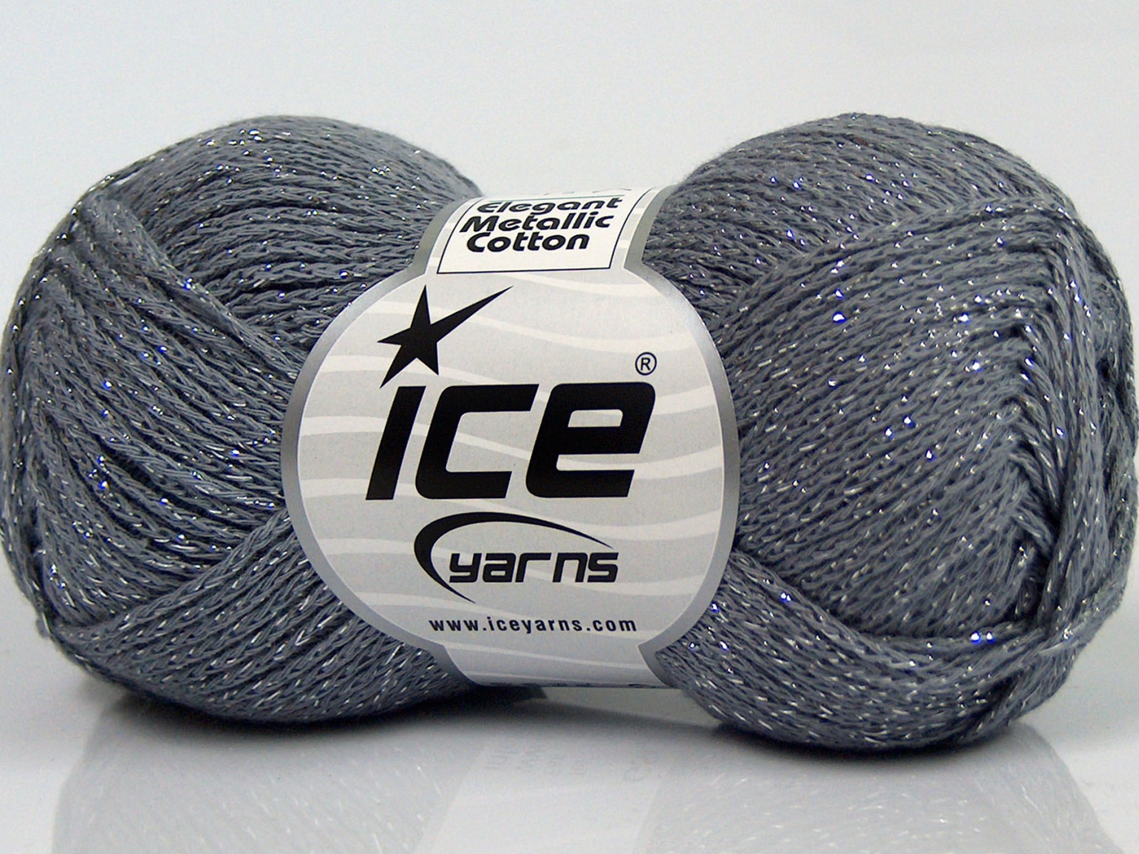 Elegant Metallic Cotton Grey at Ice Yarns Online Yarn Store