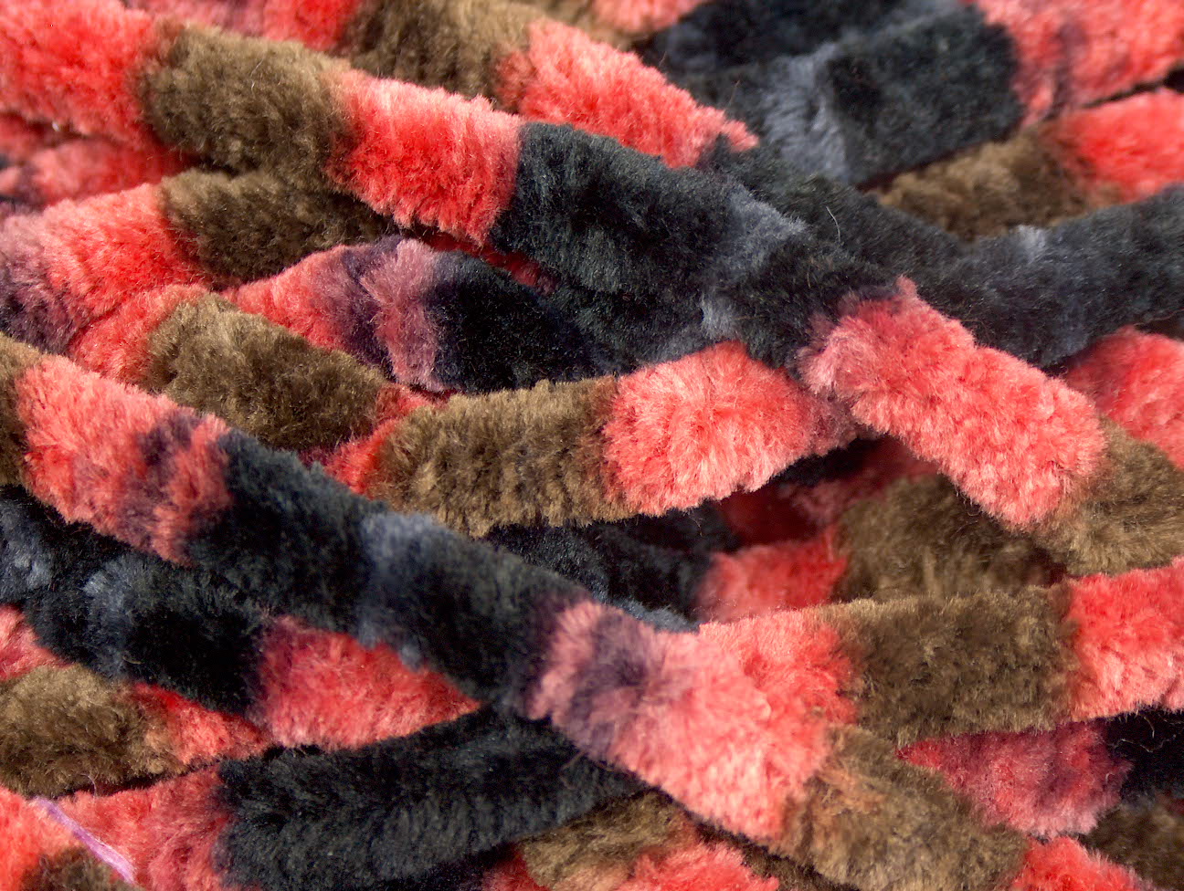 Velvet Chenille Black, Red, Brown 127.0.0.1