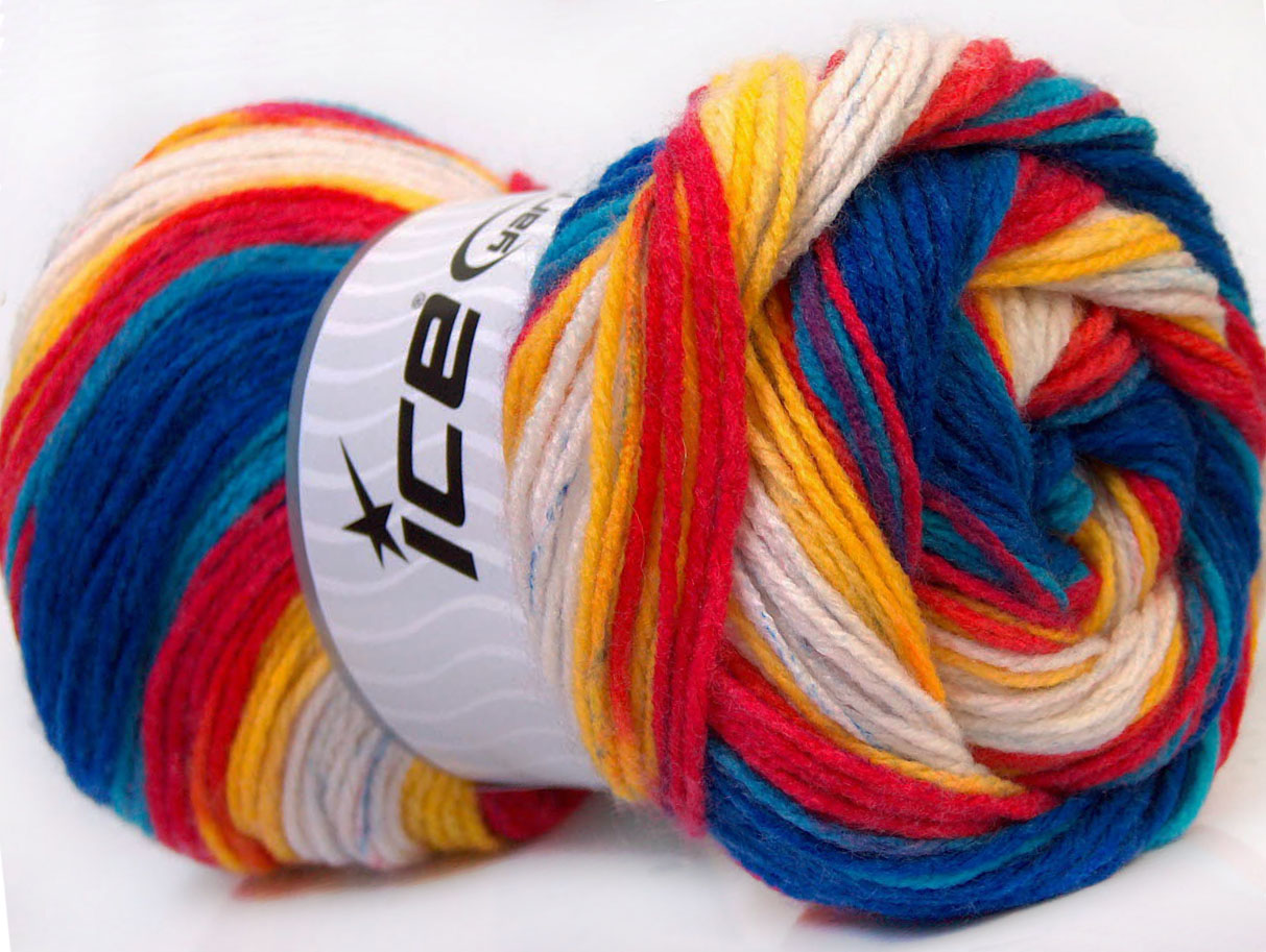 Magic Baby Blue, Red, Yellow, White at Ice Yarns Online Yarn Store